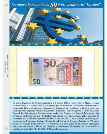 FOGLIO PER BANCONOTA 50 Euro