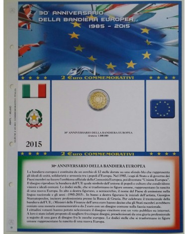 2 EURO COMMEMORATIVI ITALIA 2015 BANDIERA