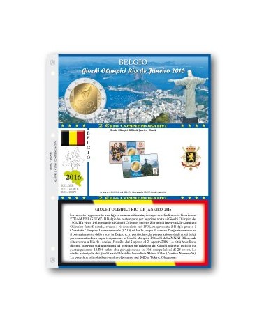 2€  AGGIORNAMENTO BELGIO 2016 OLIMPIADI