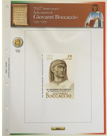 2 EURO COINCARD ITALIA 2013 - GIOVANNI BOCCACCIO