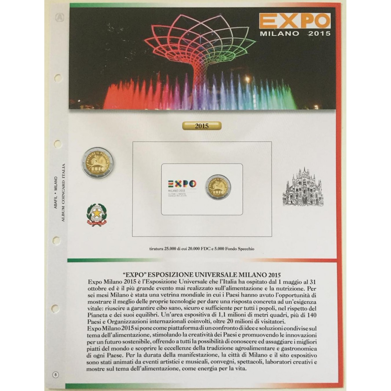 AGG. 2€ ITALIA COIN CARD 2015 EXPO