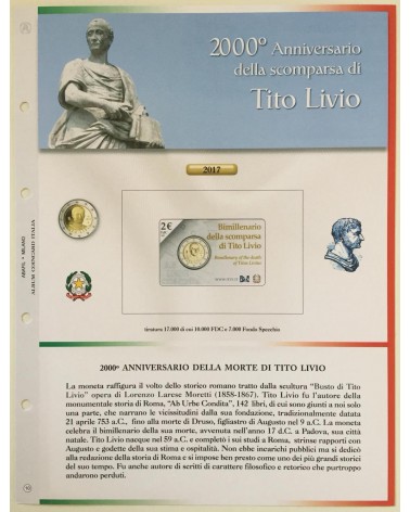 2 EURO COINCARD ITALIA 2017 - TITO LIVIO