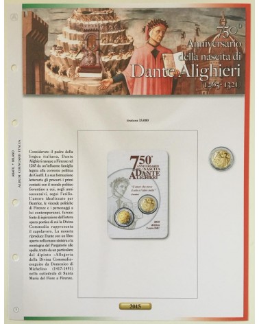 AGG. 2€ ITALIA COIN CARD 2015 DANTE ALIGHIERI