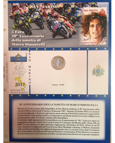 UPDATE 5€ COMMEMORATIVE  2017 SIMONCELLI