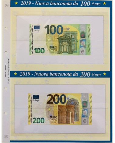 FOGLIO PER BANCONOTA 100 - 200  Euro