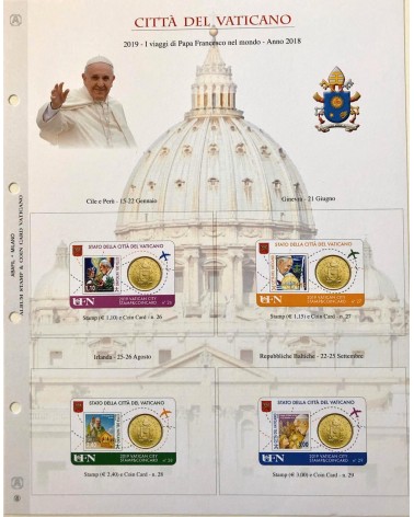 1-AGGIORNAMENTO VATICANO COIN CARD 2018/2019 VIAGGI PAPA