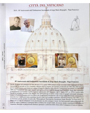 FOGLIO COINCARD VATICANO 2019 - ORDINAZIONE SACERDOTALE