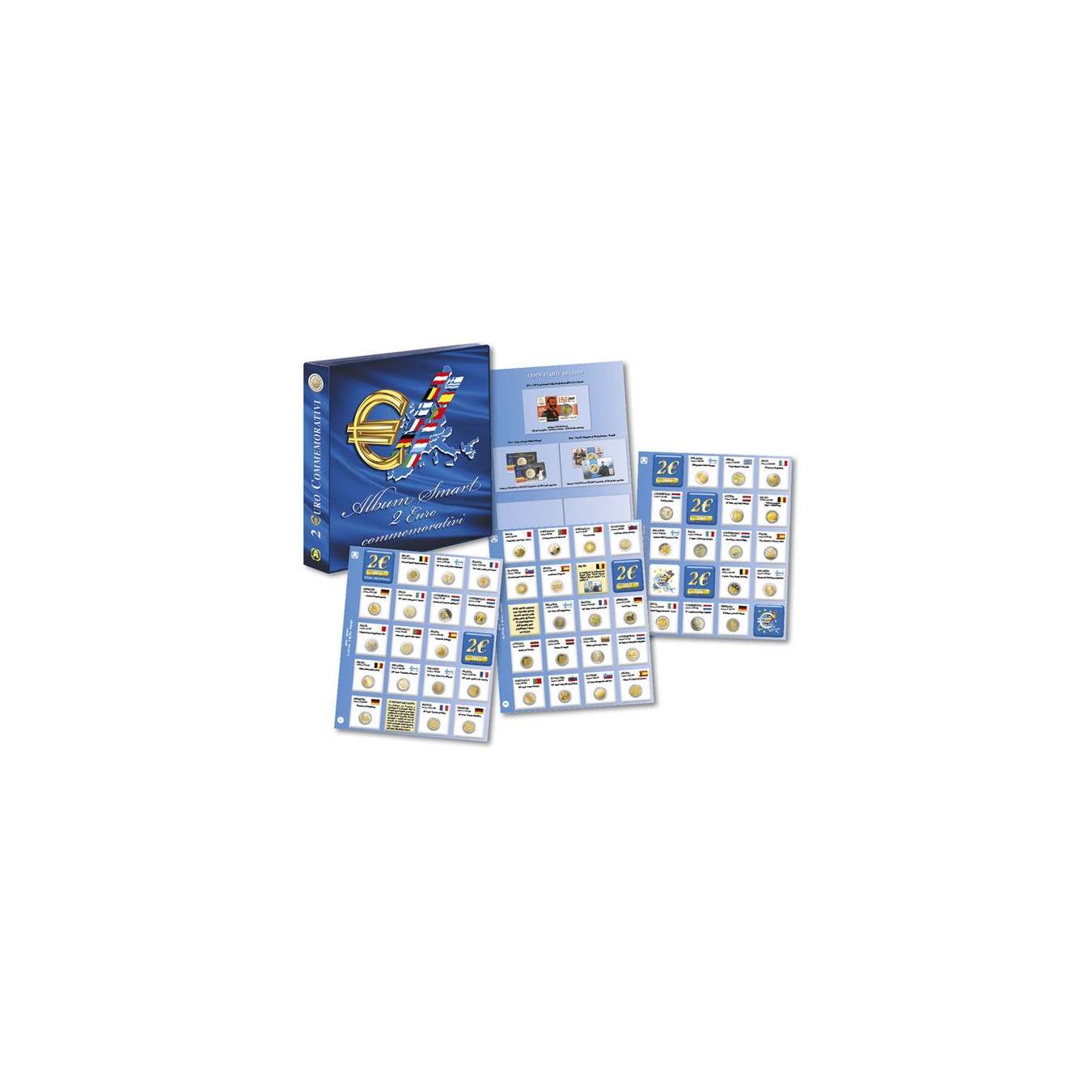 BLOCCO PAGINE smart 2 euro commemorativi 2016/2019