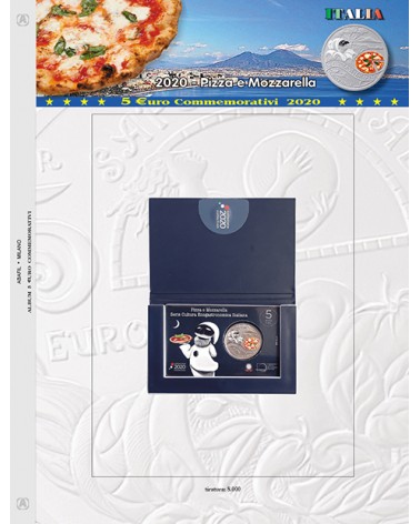 5 EURO COMMEMORATIVI COINCARD ITALIA 2020 - Pizza e Mozzarella