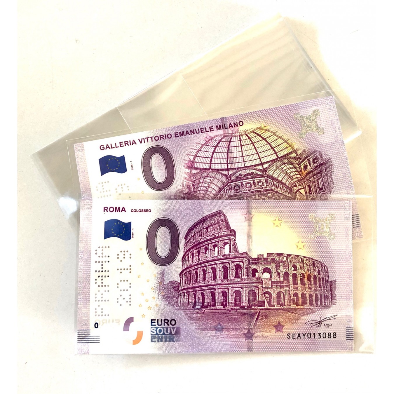 BUSTINE PER EURO BILLETS SOUVENIR