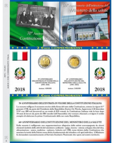 2 EURO COMMEMORATIVI ITALIA 2017 MINISTERO DELLA SALUTE