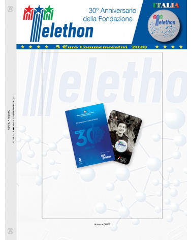 5 EURO COMMEMORATIVI COINCARD ITALIA 2020 - TELETHON