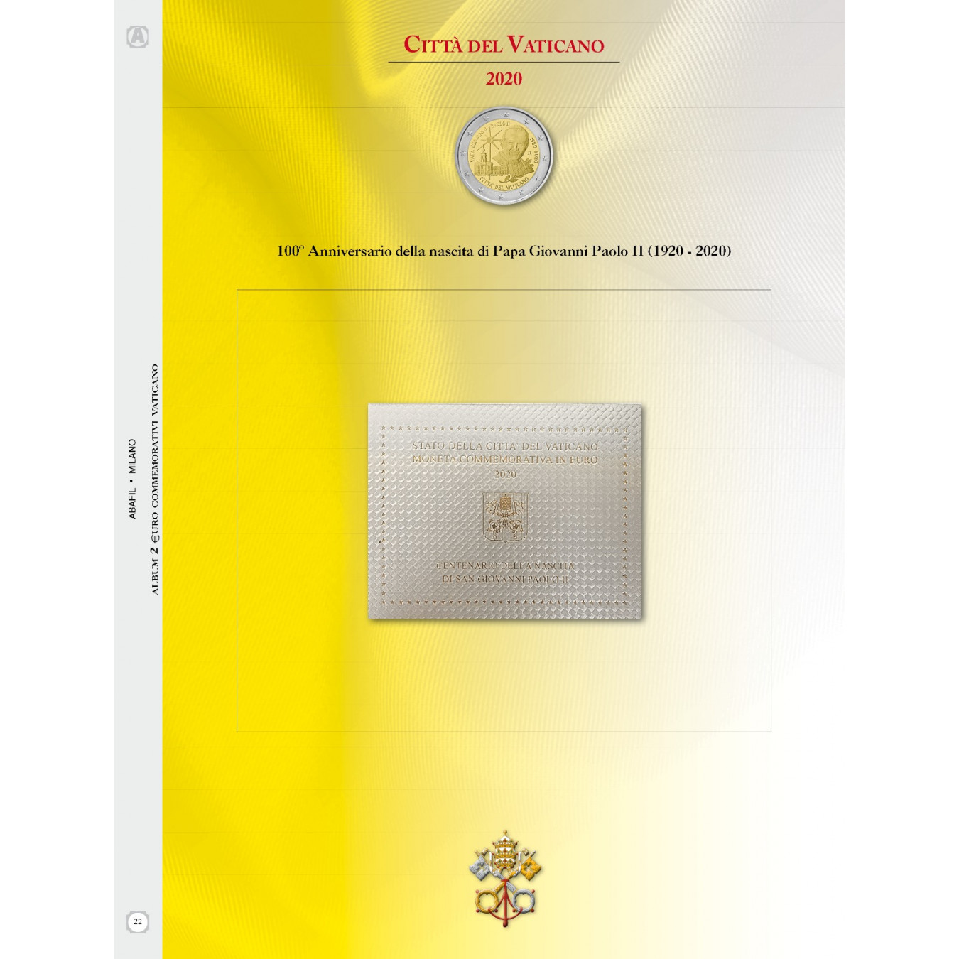 2 EURO COMMEMORATIVI VATICANO 2020 - GIOVANNI PAOLO II