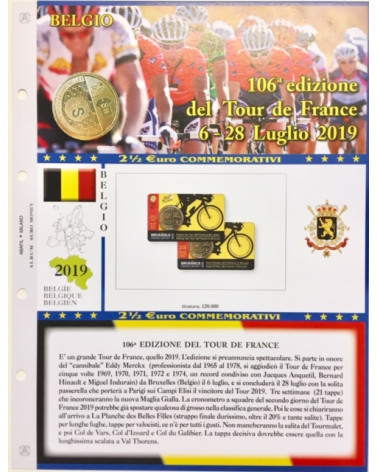 2€ 1/2 BLISTER SINGOLO BELGIO 2019 - TOUR DE FRANCE