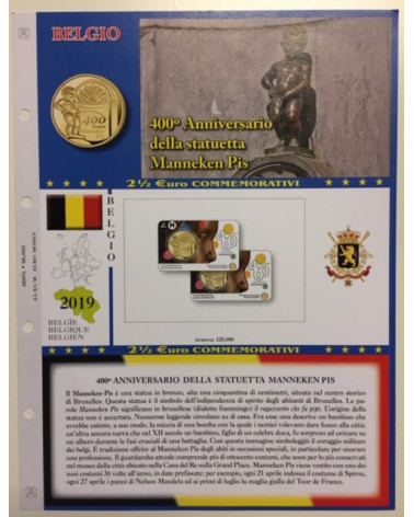 2 € 1/2  BLISTER SINGOLO Belgio 2019 - Mannaken Pis