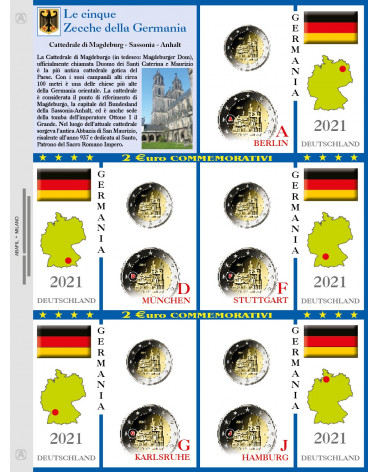 2€ delle 5 zecche di Germania 2020 Sassonia