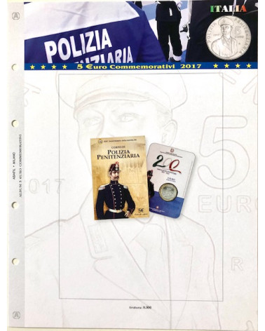 5 EURO COMMEMORATIVI COINCARD ITALIA 2017 - Polizia penitenziaria