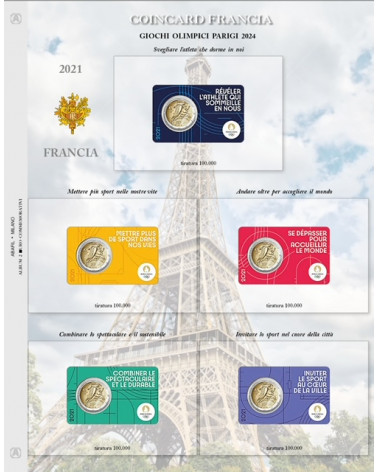 2 EURO COMMEMORATIVI FRANCIA 2021 GIOCHI OLIMPICI 2024