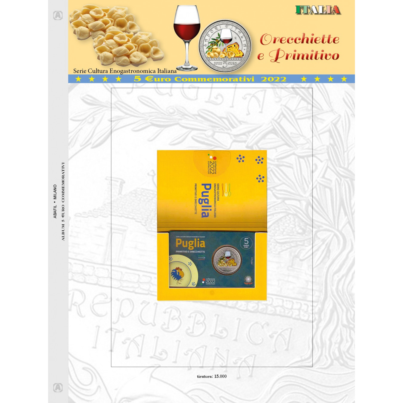 Update 2€ comm. coin card  Italy 2022 - Orecchiette e Primitivo