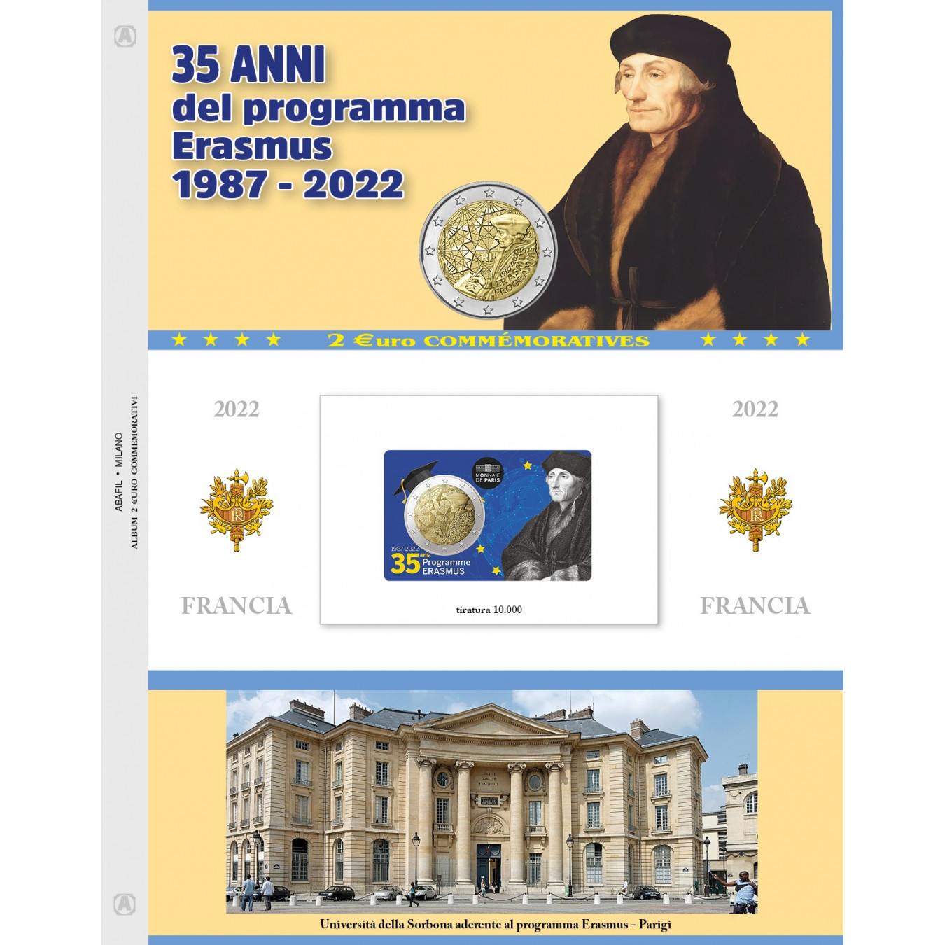 2 Euro Commemorativo Proof - 35° Anniversario del Programma Erasmus -  Italia - 2022