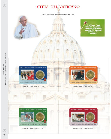 COINCARD VATICANO 2022 - CARD NR. 40 a 43