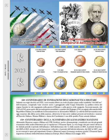 Update comm. 8 coins Italy 2023 aeronautica and manzoni