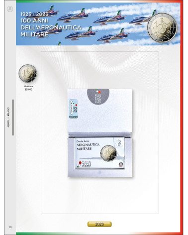 2 EURO COINCARD ITALIA 2023 - AERONAUTICA