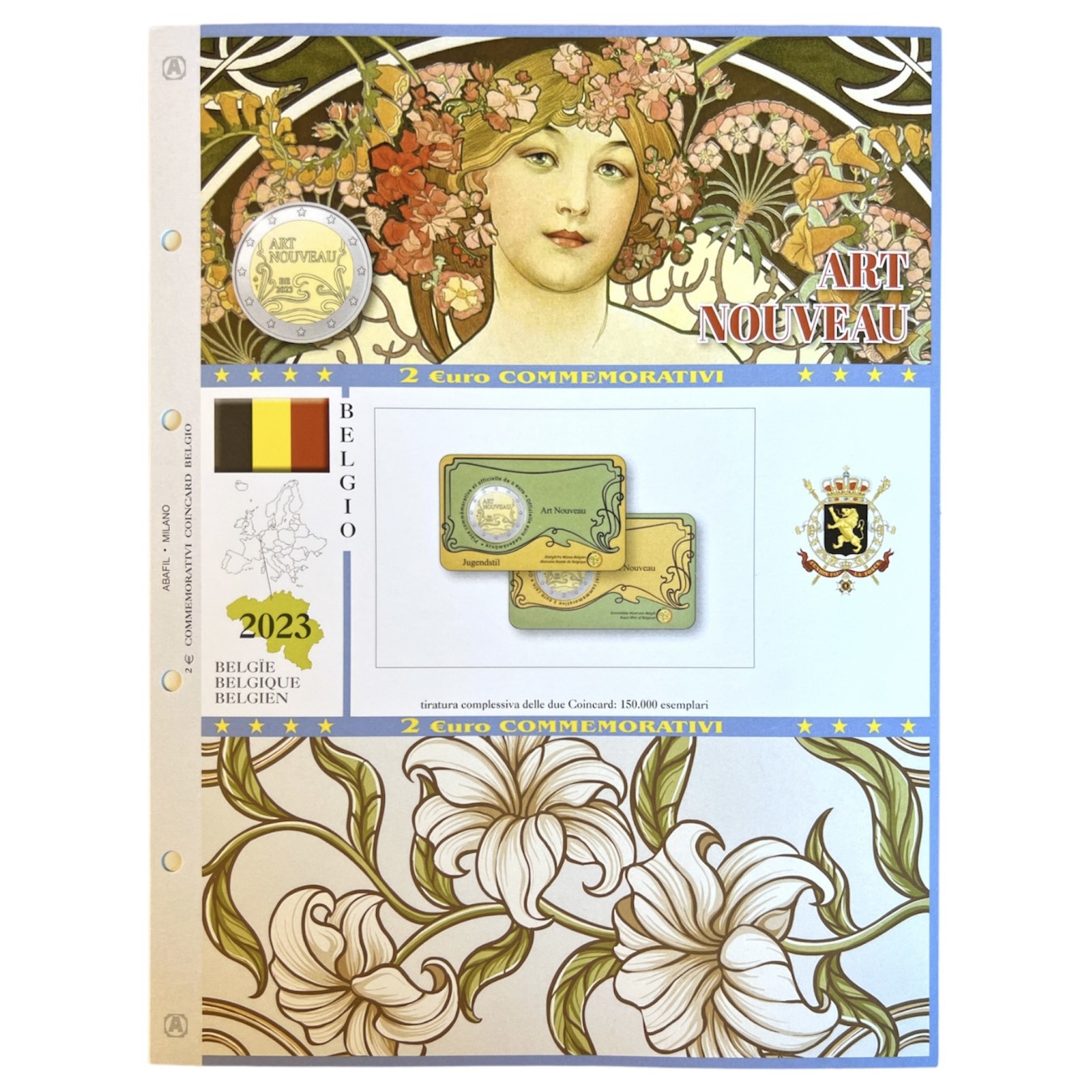 2€ SINGLE Blister Belgio 2023 - ART NOUVEAU