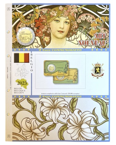 2€ SINGLE Blister Belgio 2023 - ART NOUVEAU