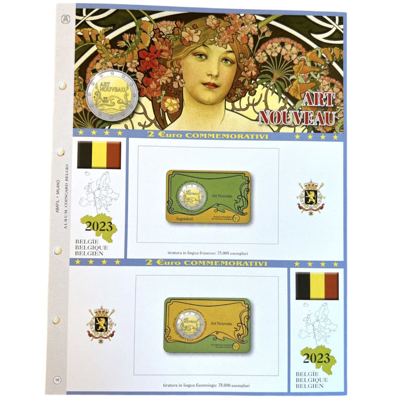 2€ DOUBLE Blister Belgio 2023 - ART NOUVEAU