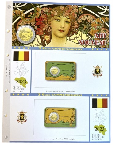 2€ DOUBLE Blister Belgio 2023 - ART NOUVEAU