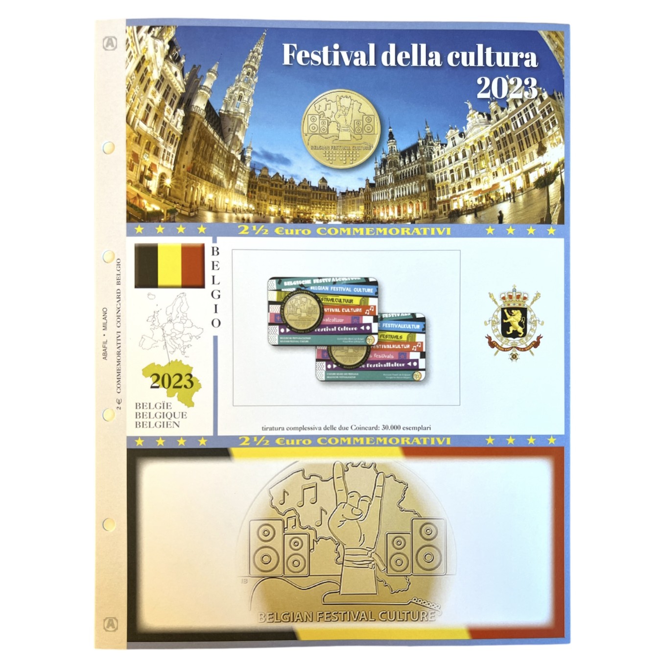 2€ 1/2 SINGLE Blister Belgio 2023 - FESTIVAL OF CULTURE