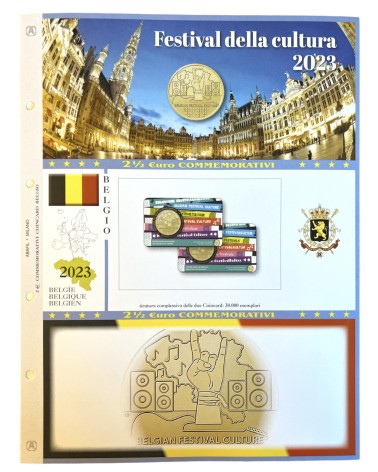 2€ 1/2 SINGLE Blister Belgio 2023 - FESTIVAL OF CULTURE