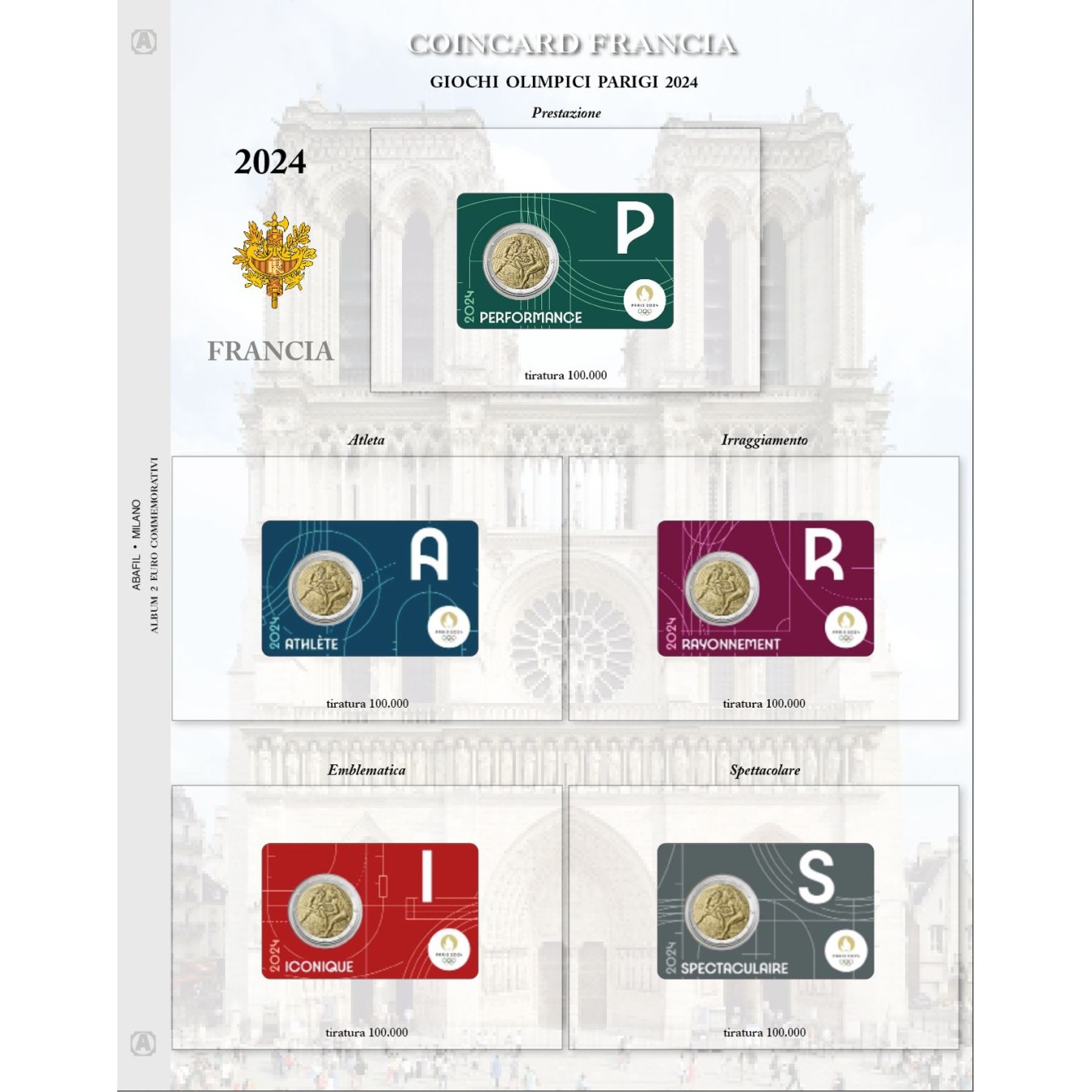 AGGIORNAMENTO FOGLIO 2 EURO COMMEMORATIVI FRANCIA 2024 GIOCHI