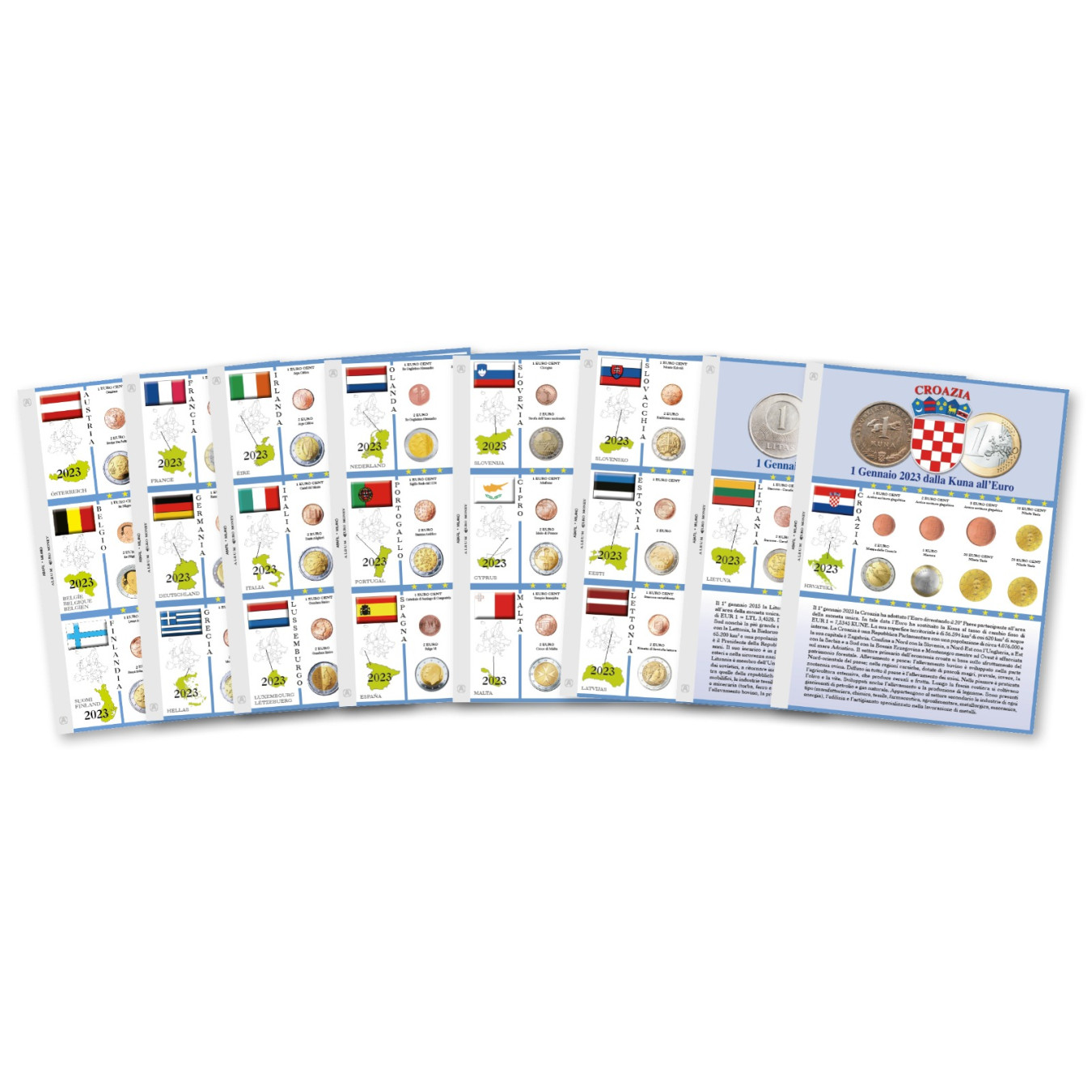 Euromoney only pages + plastic for coins 2023