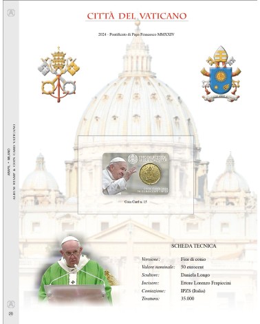 FOGLIO COINCARD VATICANO 2024 - CARD n.15