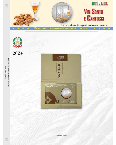 foglio 5 EURO COMMEMORATIVI COINCARD ITALIA 2024 - toscana