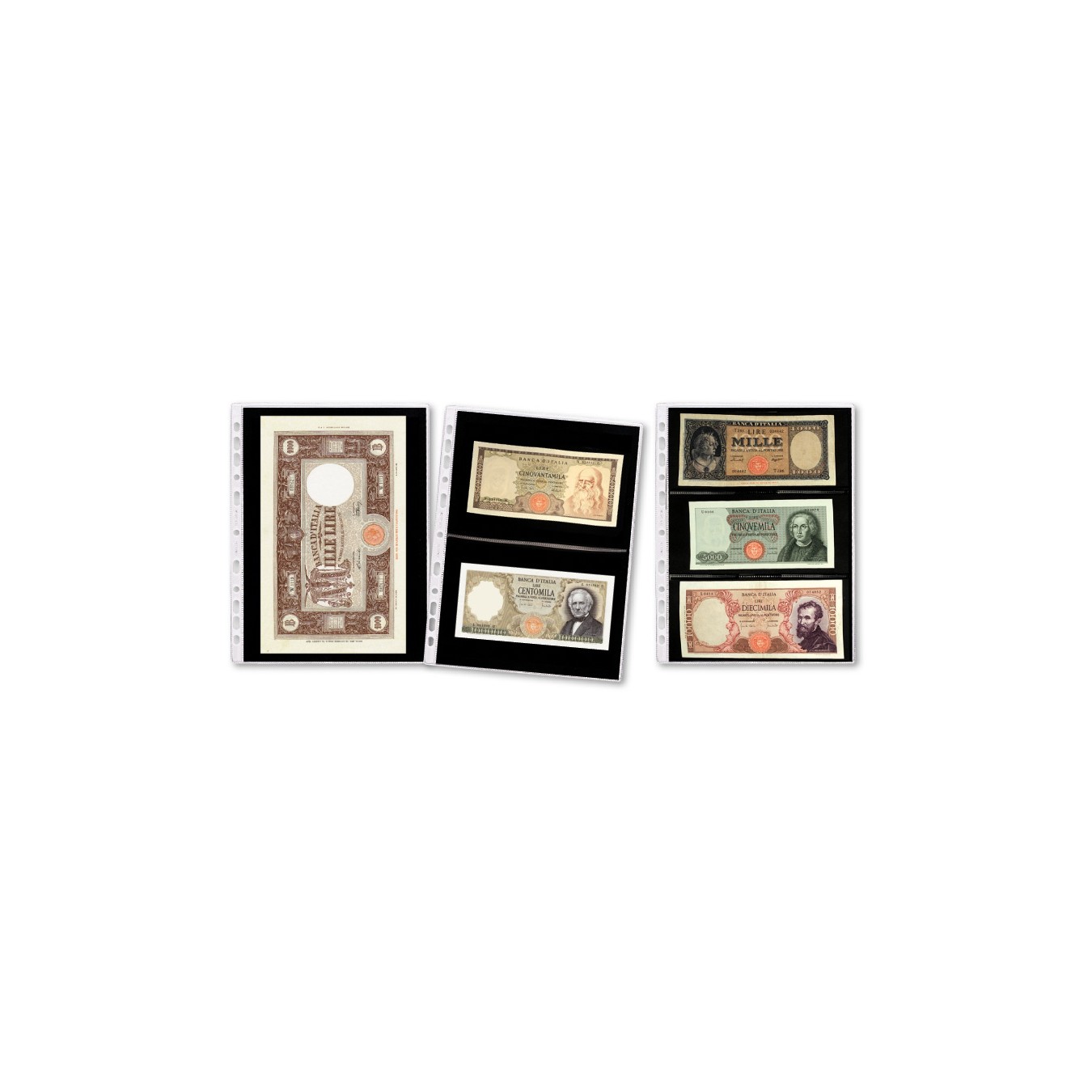 Tasche Paper Money a 3 settore orizzontali